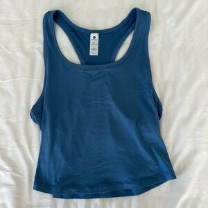 90 Degree By Reflex Blue Racerback Tank Size S